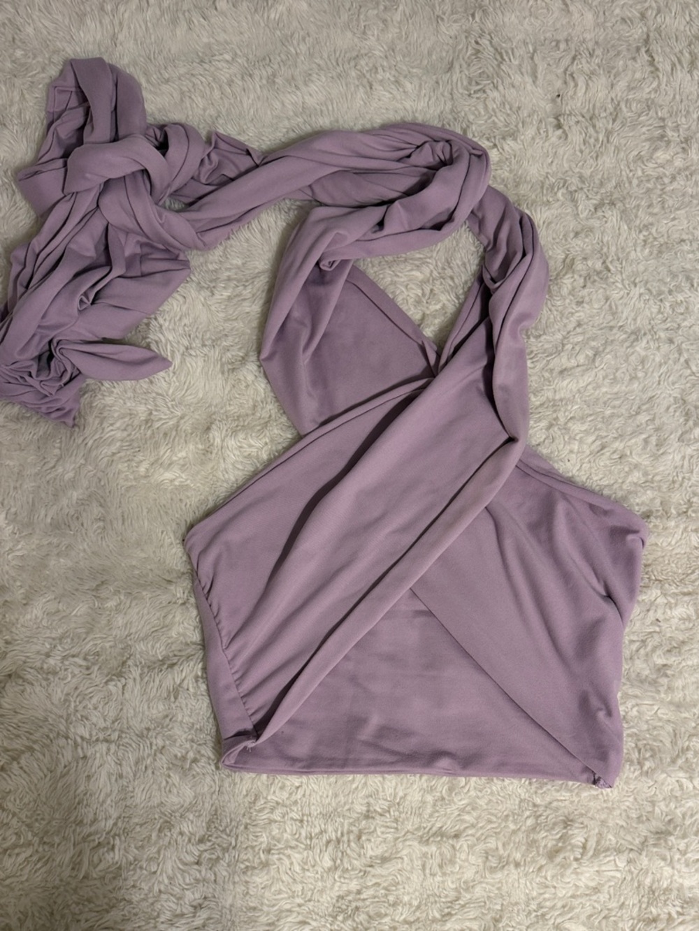 Amazon Lavender Multi-Cross Crop Top